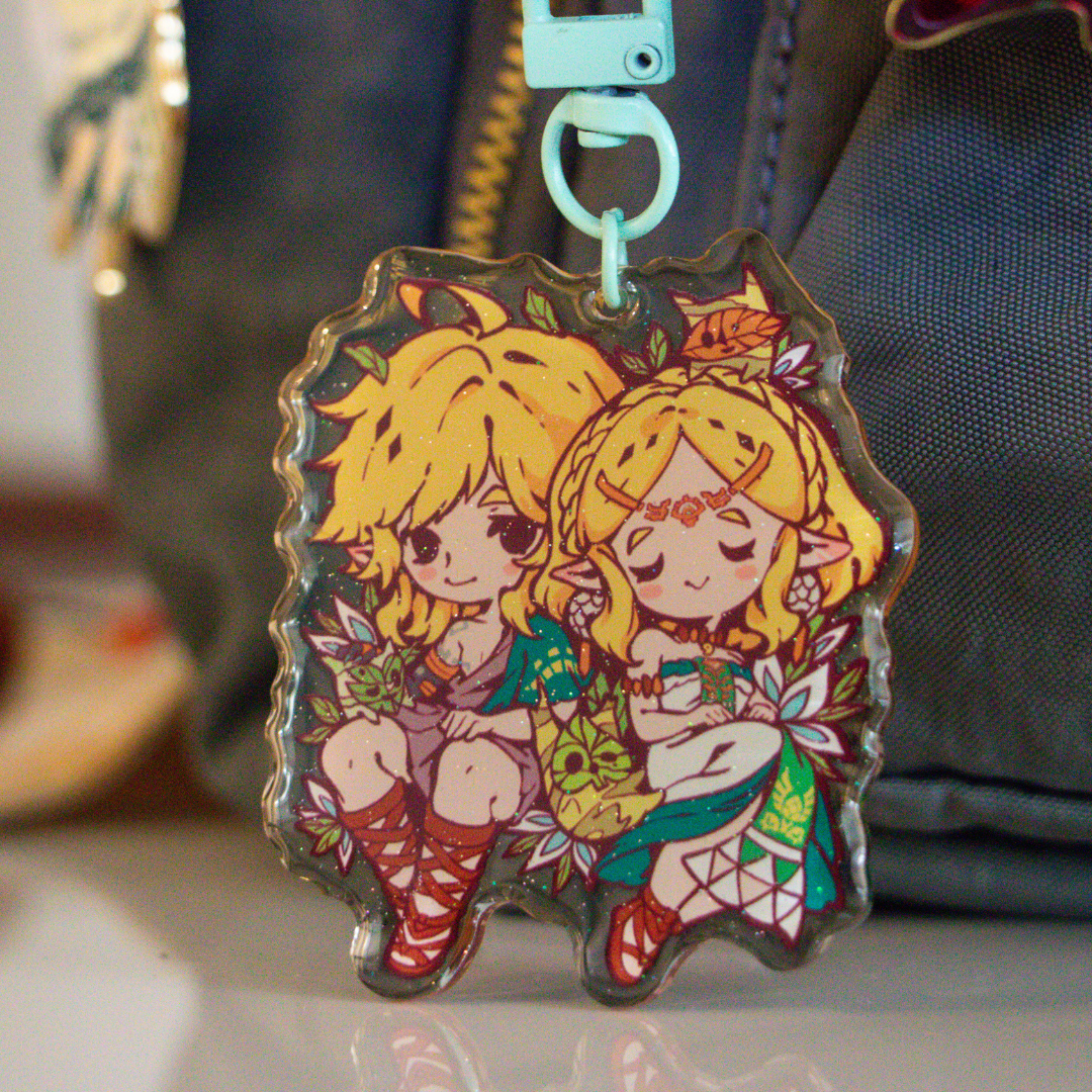 cute tears of the kingdom and breath of the wild keychain